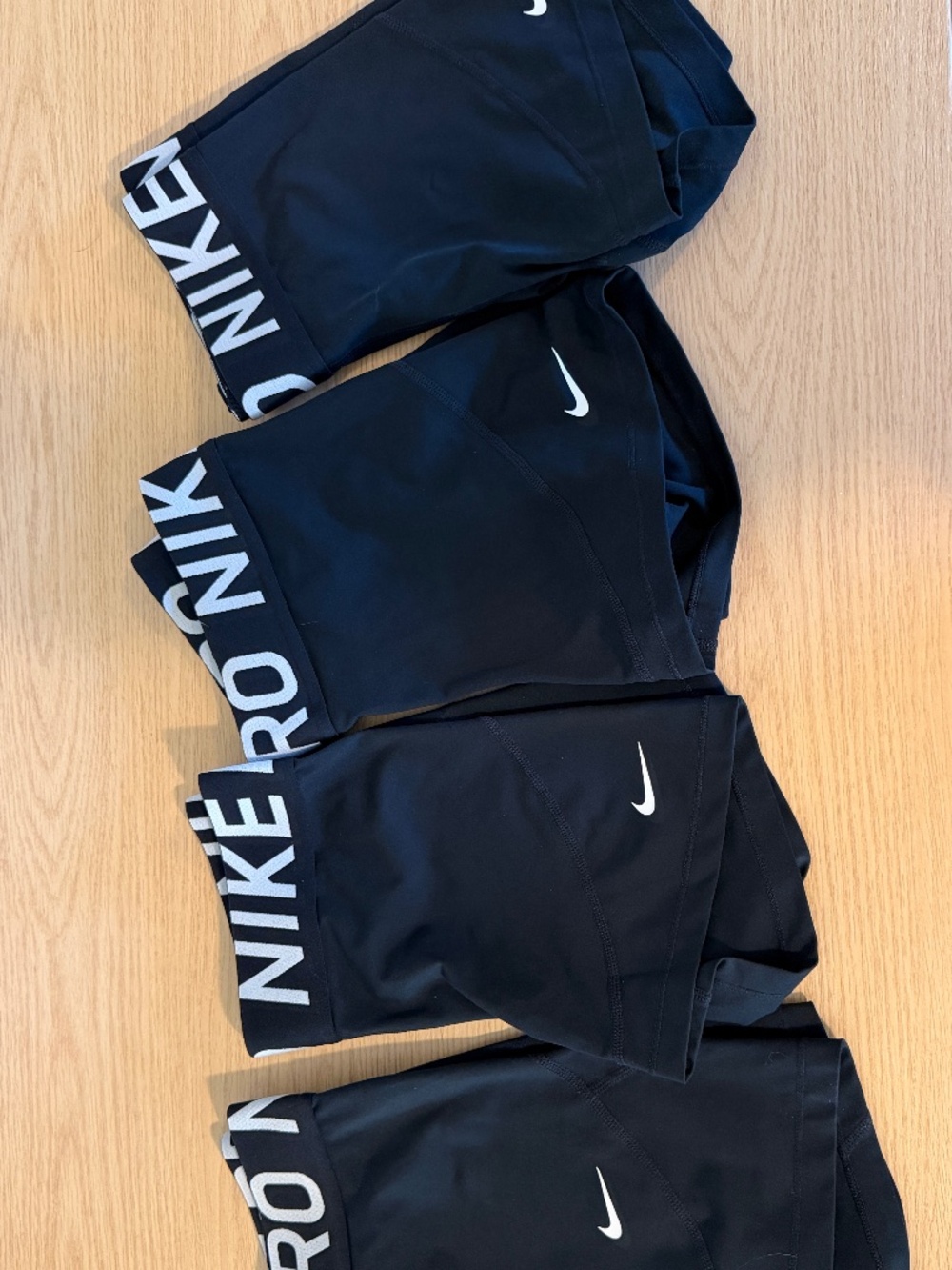 Four Pairs of Women’s Nike Pro Bike Shorts, Sz M - Picture 2 of 2